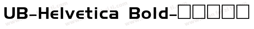 UB-Helvetica Bold字体转换